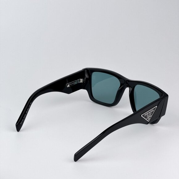 Prada PR10ZSF 16K40K BRAND NEW Sunglasses Black Petrol Green Square Unisex main image 9